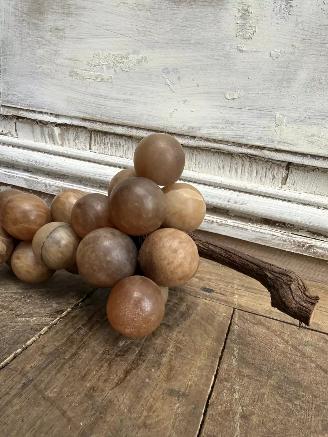 Grappe de raisin décorative en albâtre brun — photo 4